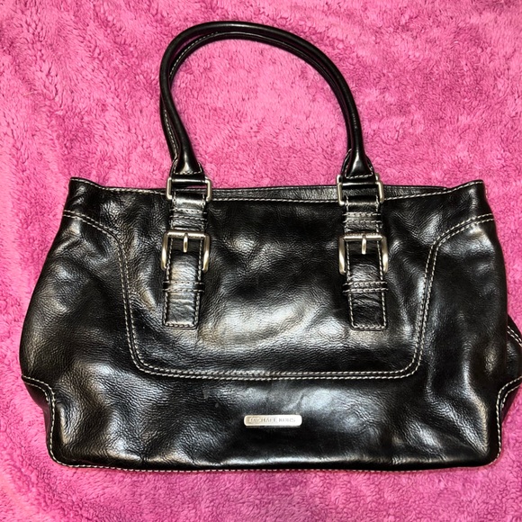 Michael Kors Handbags - Michael Kors Vintage Buckle Purse Black Leather Satchel